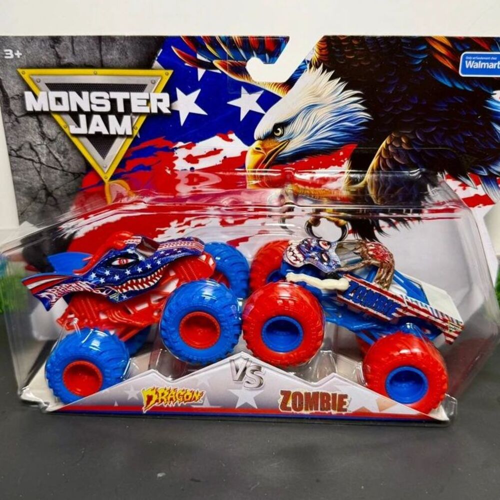Monster Jam Dragon & Zombie Stars & Stripes New 2026 Series 2